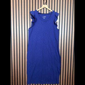New Universal Thread Dress Xl Women’s Blue Ruffled Sleeve Midi
